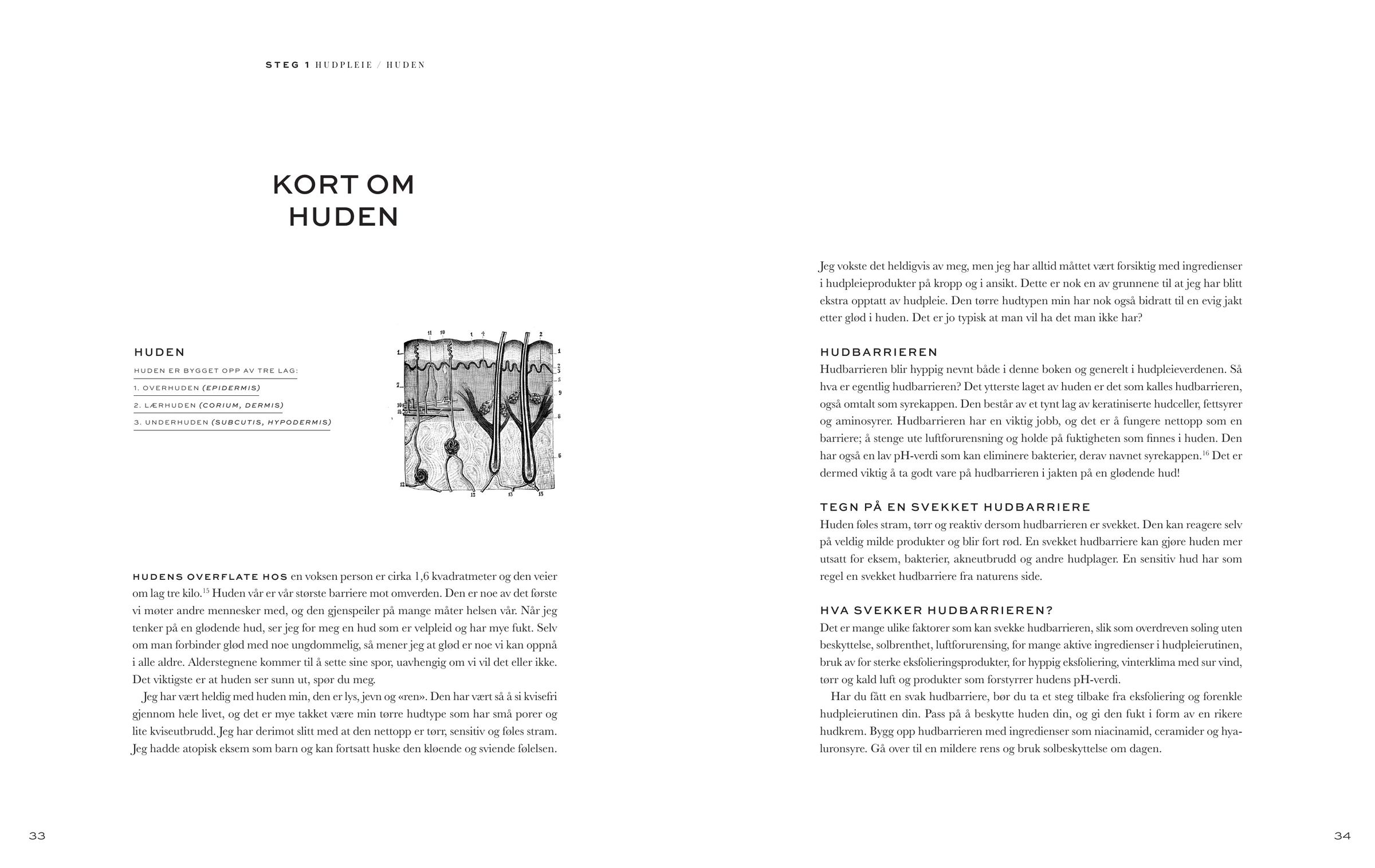 Oppslaget Kort om huden