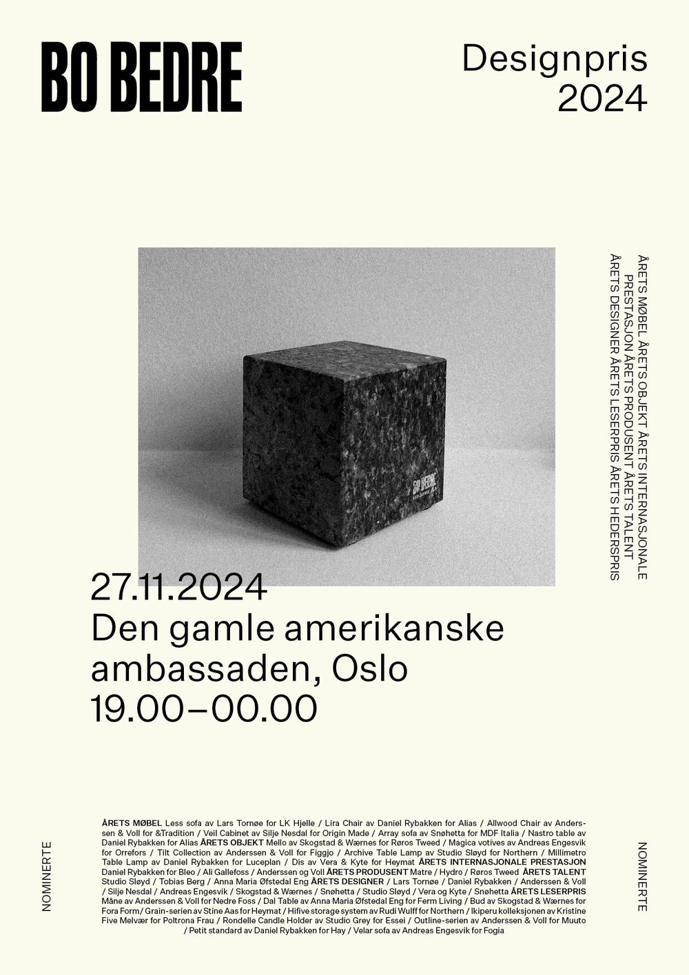 Bo Bedre Designpris 2024, omslag