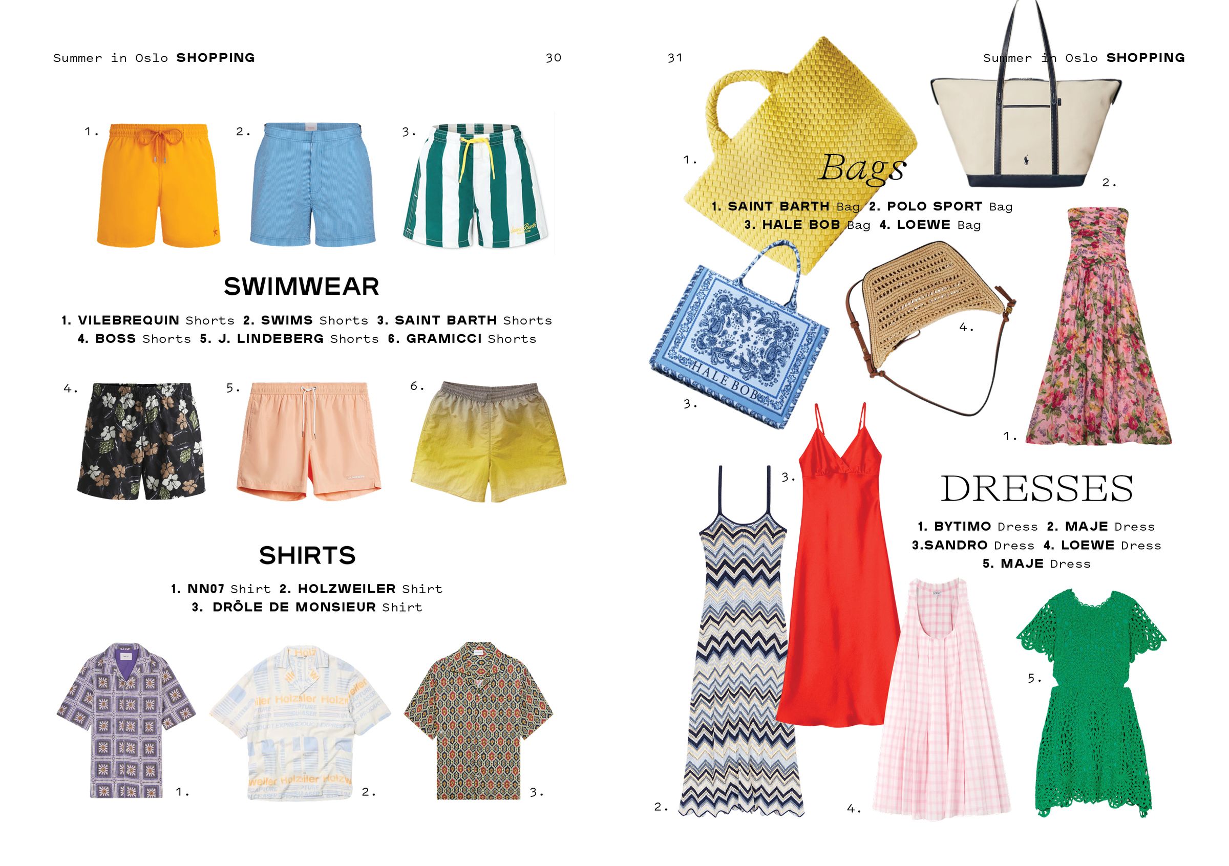Shopping: swimwear, bags og dresses